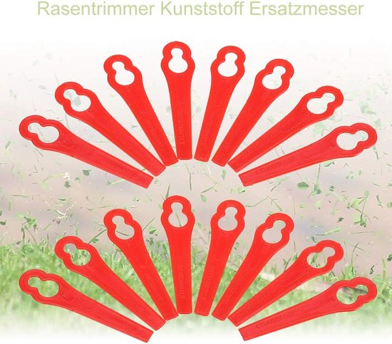 Reservemaaier Mesjes - Grastrimmer Bladen - Gazon Onderhoud - Kunststof Materiaal - 100 stuks - Rood — afbeelding 5