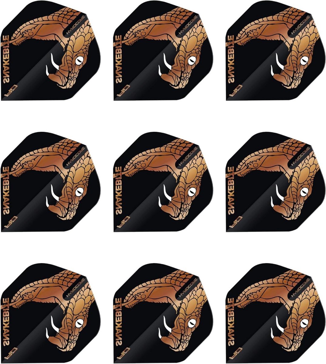 Dart Flights - Dart Vluchten - Darts Spelen - Extra Dikke Kwaliteit - 100 Micron Dik - Zwart en Brons
