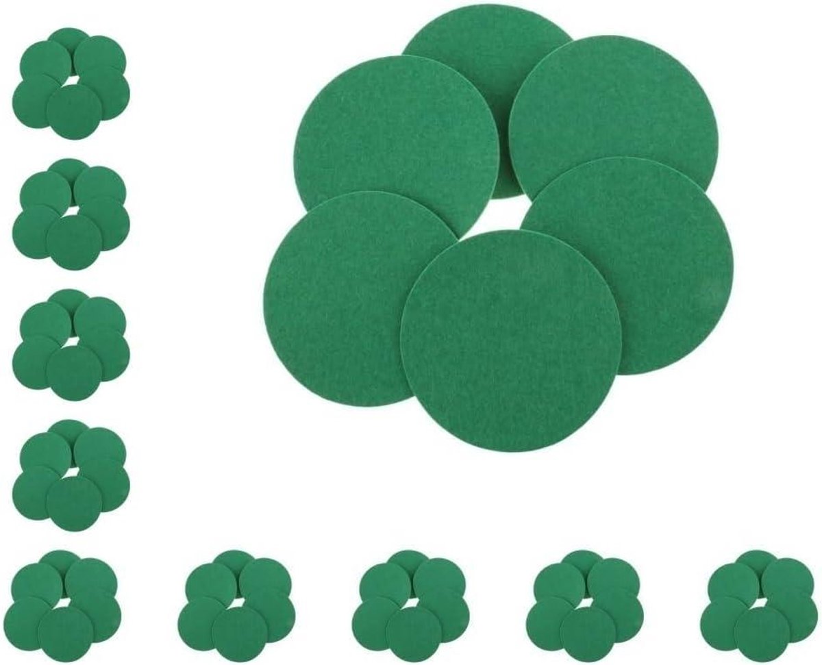 Air Hockey Vilt Pads - Vervanging Vilt Pushers - Tafelspellen - Zelfklevend - 94 mm diameter - Groen