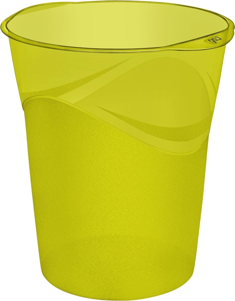 Prullenbak - Afvalbak Bak - Afval Verzamelen - Mat Glanzend Oppervlak - 14 Liter - Bamboegroen