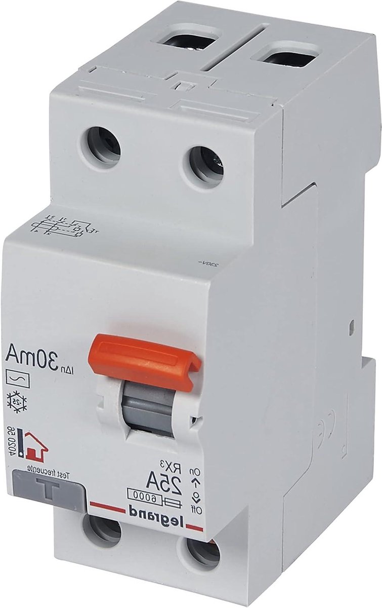 Differentiële Schakelaar - Aardlekschakelaar Groep - Elektrische Veiligheid - AC Klasse - 25 Ampere - Wit
