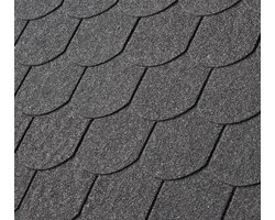 Bitumen dakspanen - Dakshingles plat dak - Tuinhuis bedekken - Glasvezelinleg - 7 stuks 1 m² - Zwart
