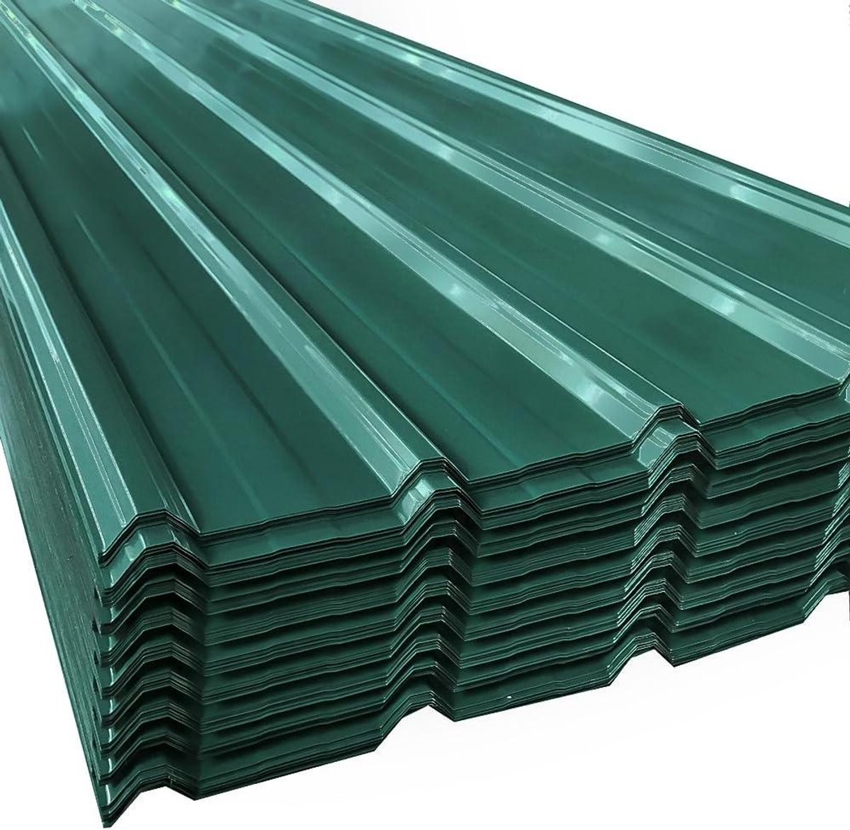 Golfplaten - Dakplaten Profielplaten - Garage Tuinhuis - Verzinkt Staal - 110 x 45 cm - Zwart Groen
