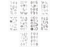 Tatouages temporaires pour adultes, imperméables et polyvalents, parfaits pour les fêtes et l'usage quotidien, 10 motifs uniques