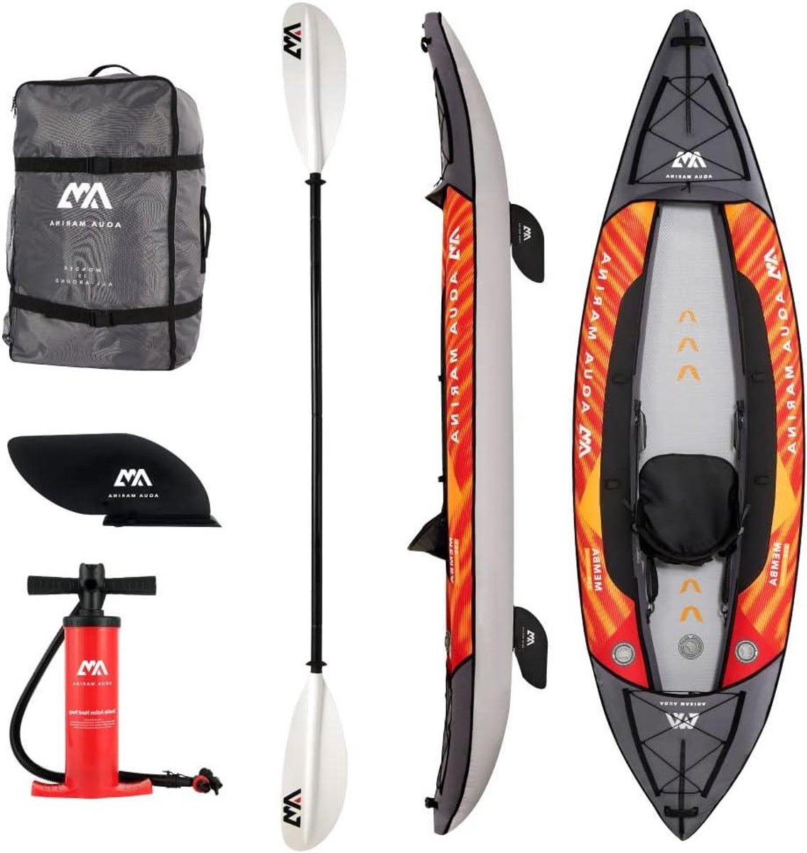 Opblaasbare Kajak - Waterscooter Touring - Recreatief Toeren - Drop-steek DWF-vloer - 330cm Lengte - Veelkleurig