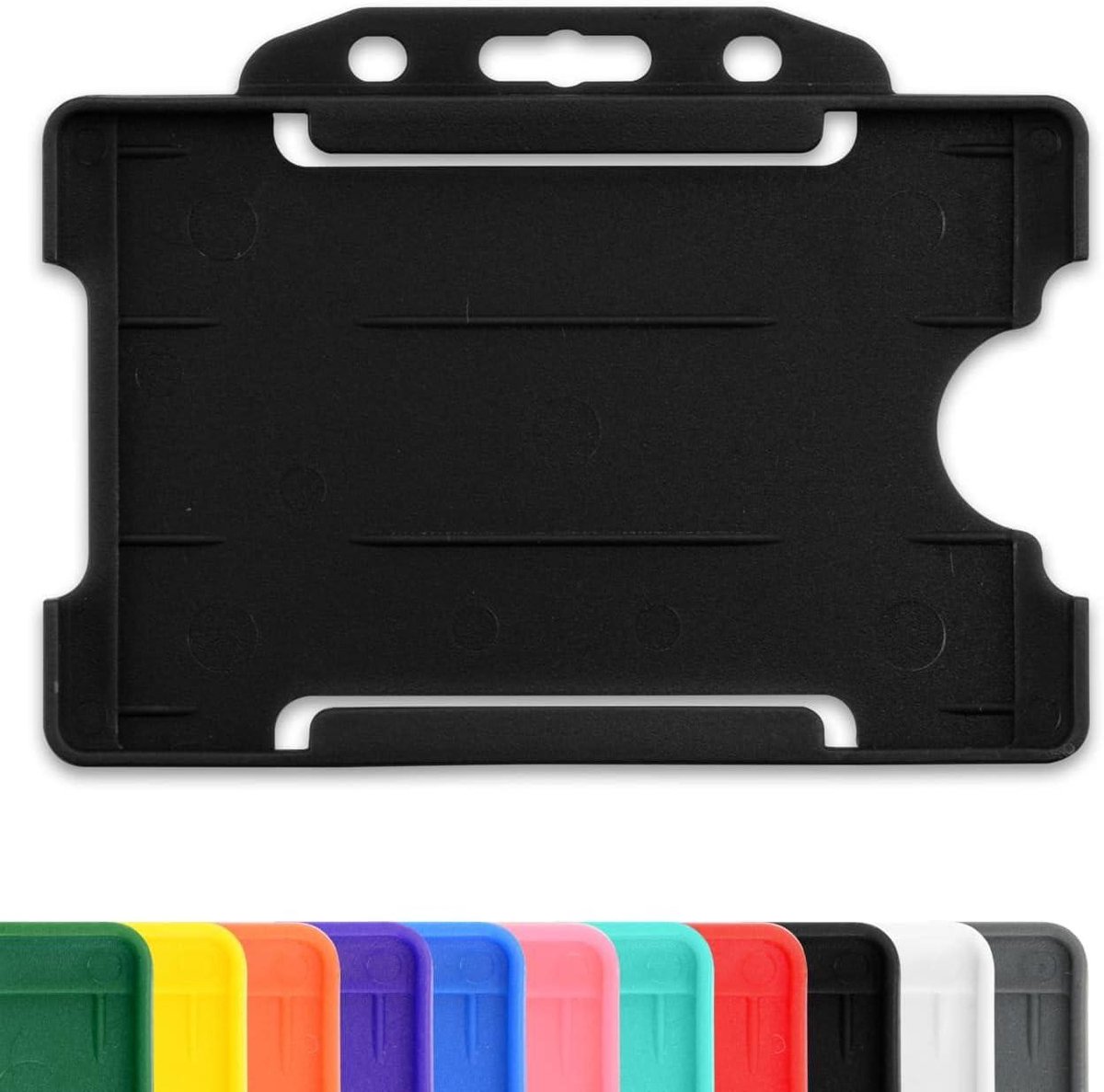 ID-kaarthouder - Badgehouder Pas Beschermer - Identificatie Tonen - Enkelzijdig Open - 86mm x 54mm - Zwart