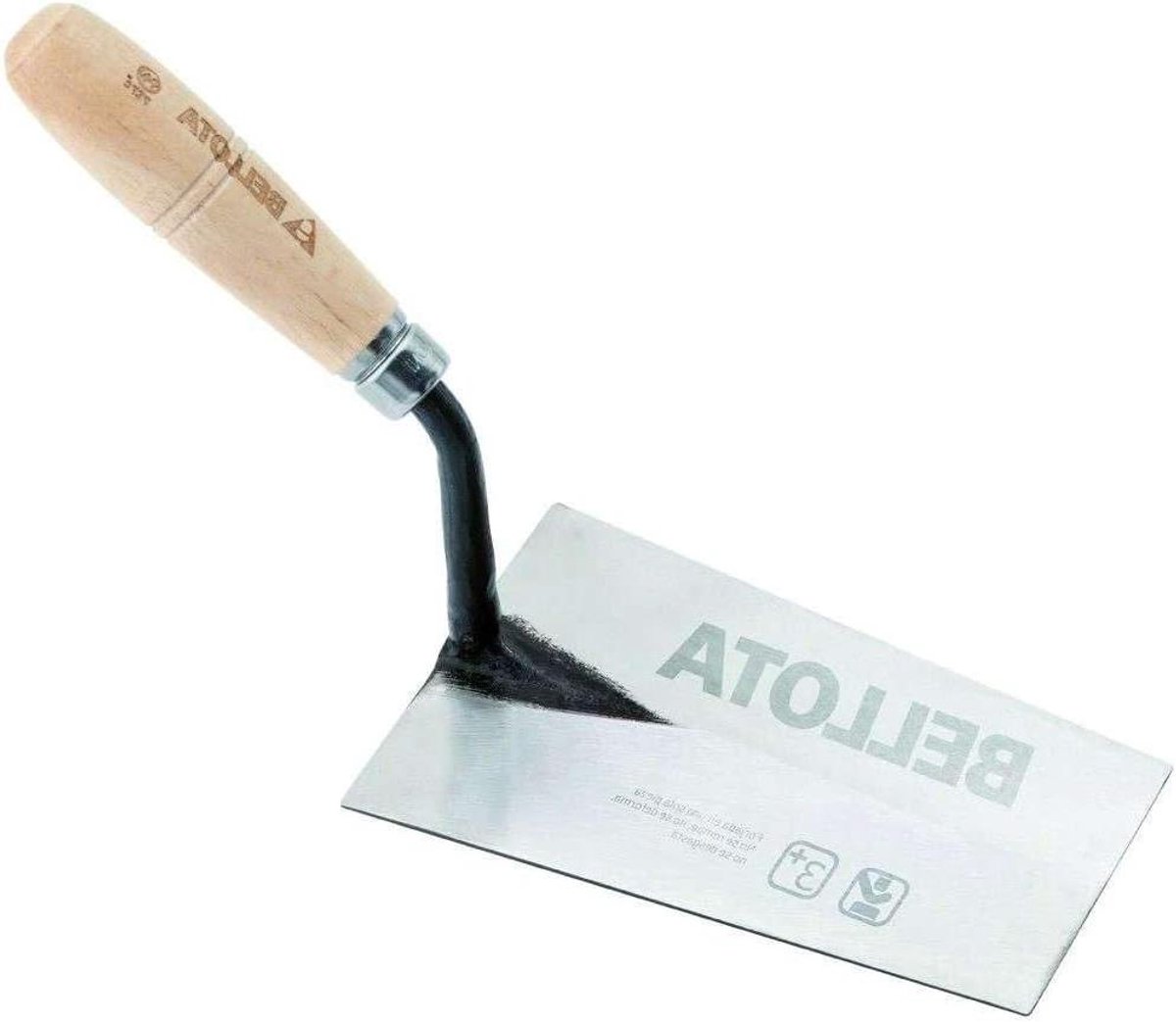 Hoekige Troffel - metseltroffel voegtroffel - Metselwerk afwerken - Gesmeed uit één stuk - 180x130mm - Standaard