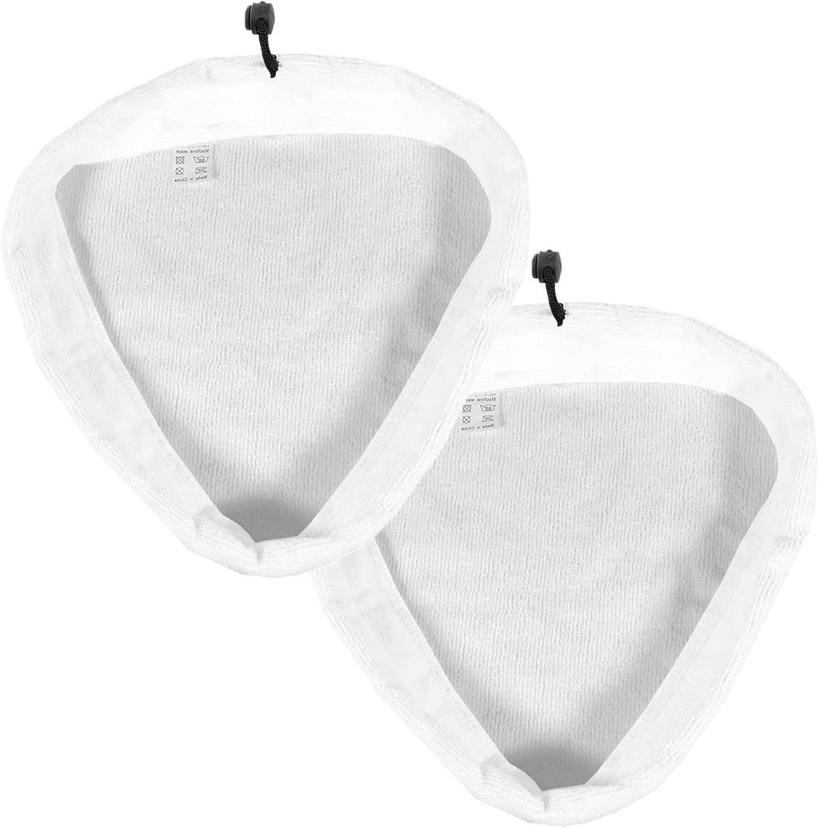 Microvezel Dweilhoezen - Stoomreiniger Pads - Stoomreinigen - Wasbaar - 30x24 cm - Wit