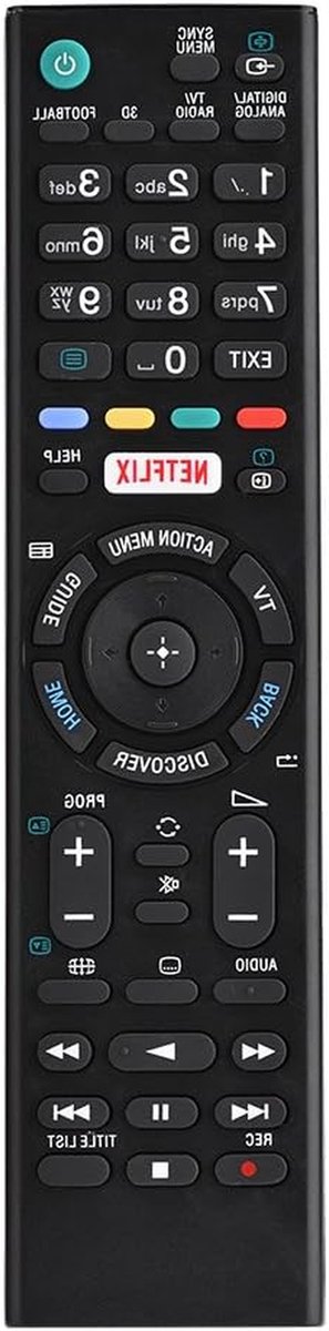 Universele Afstandsbediening - Smart TV Controller - TV Bediening - Geen Programmering Vereist - 20 cm - Zwart