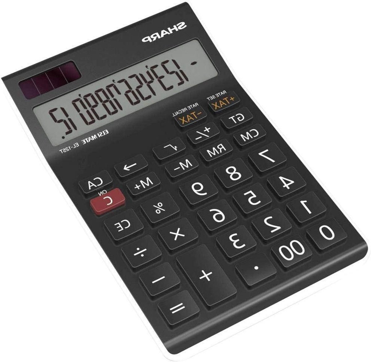 Bureaurekenmachine - Zakencalculator Rekenmachine - Financiële berekeningen - Groot LCD Scherm - 12 cijfers - Zwart