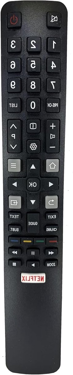 Vervanging TV Afstandsbediening - Universele Afstandsbediening - TV Bediening - Volledige Functionaliteit - Infrarood - Zwart