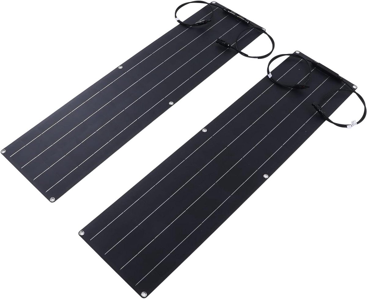 Flexibel Zonnepaneel - Zonnecel Paneel - Energie Opwekken - Monokristallijn - 100W - Zwart
