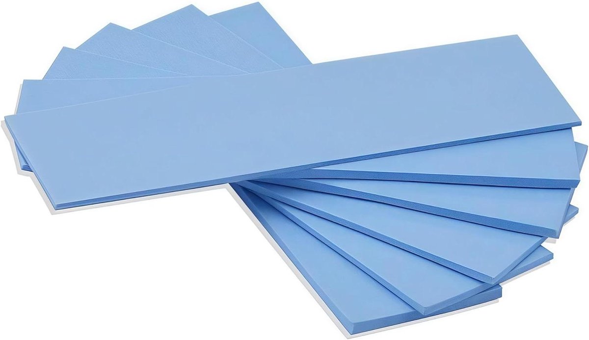 Thermische Pads - Koelpads Silicagel - Componenten Koelen - 6.0 W/mK Geleidbaarheid - 3 Maten 6 Stuks - Blauw