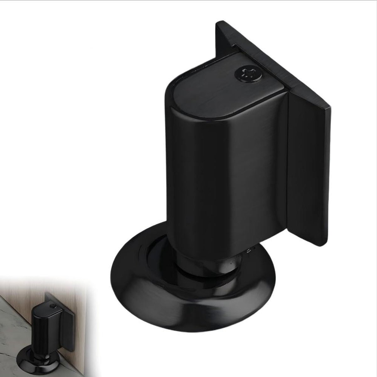 Magnetische Deurstopper - Deurvanger Deurhouder - Deuren Open Houden - Sterke Dubbele Magneet - Verstelbaar - Zwart