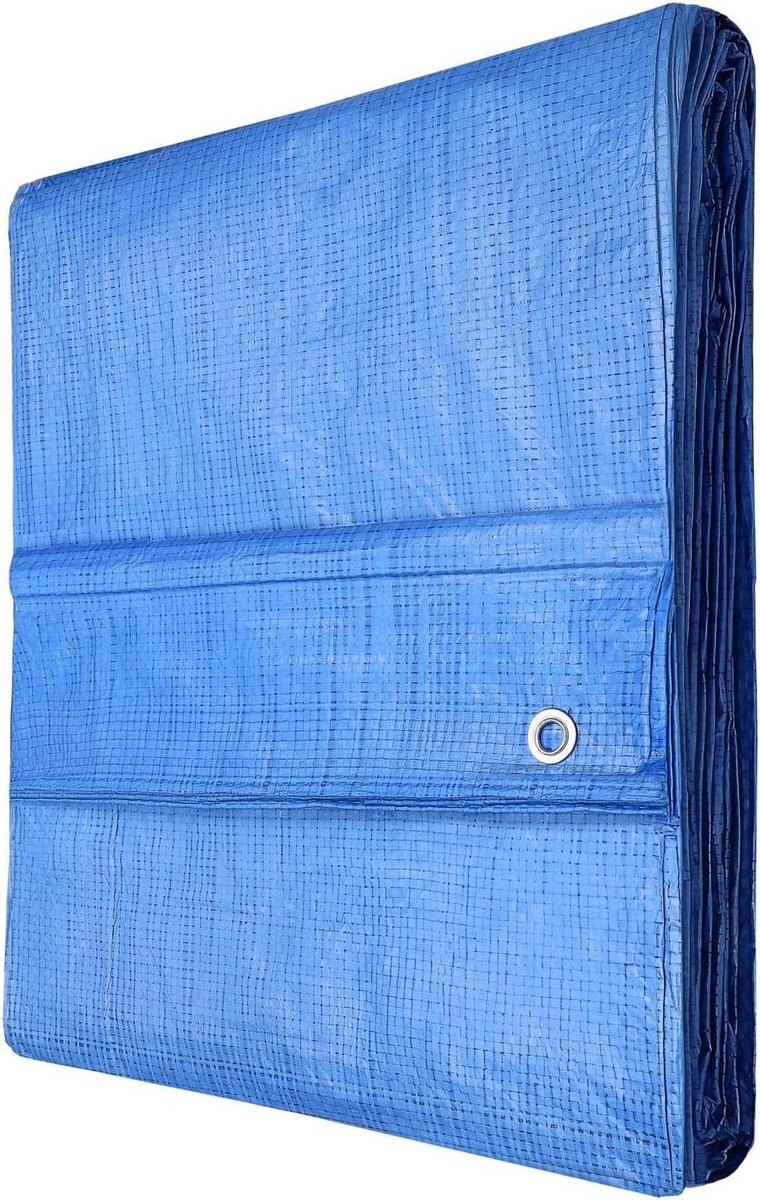 Afdekzeil - Beschermzeil - Buiten beschermen - Waterdicht uv-bestendig - 8 x 12 meter - Blauw