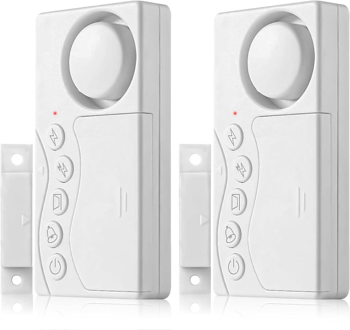 Deuralarm Set - Veiligheidssensor Raamsensor - Huisbeveiliging - Instelbare Tijdsvertraging - 2 stuks - Wit