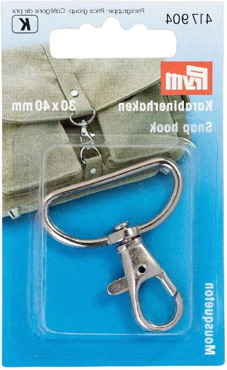 Snap Haak - Tas Sluiting - Tassen Maken - Roest Beschermd - 30 x 40mm - Zilver
