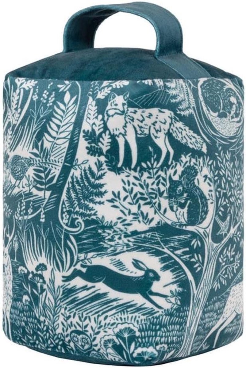 Deurstopper - Deurblokker - Deur Open Houden - Winter Woods Dierenprint - Niet gespecificeerd - Midnight Blauw