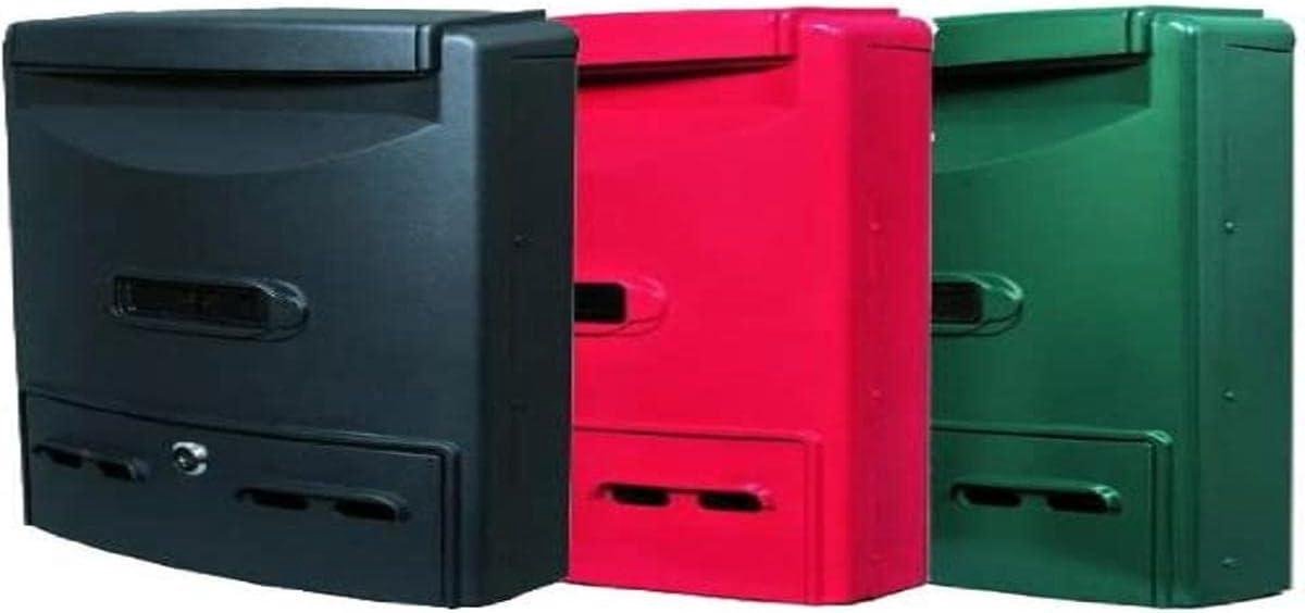 Blinky Mailbox - Brievenbus Muur - Post Ontvangen - Anti-corrosie Behandeling - 29x10x39 cm - Zwart