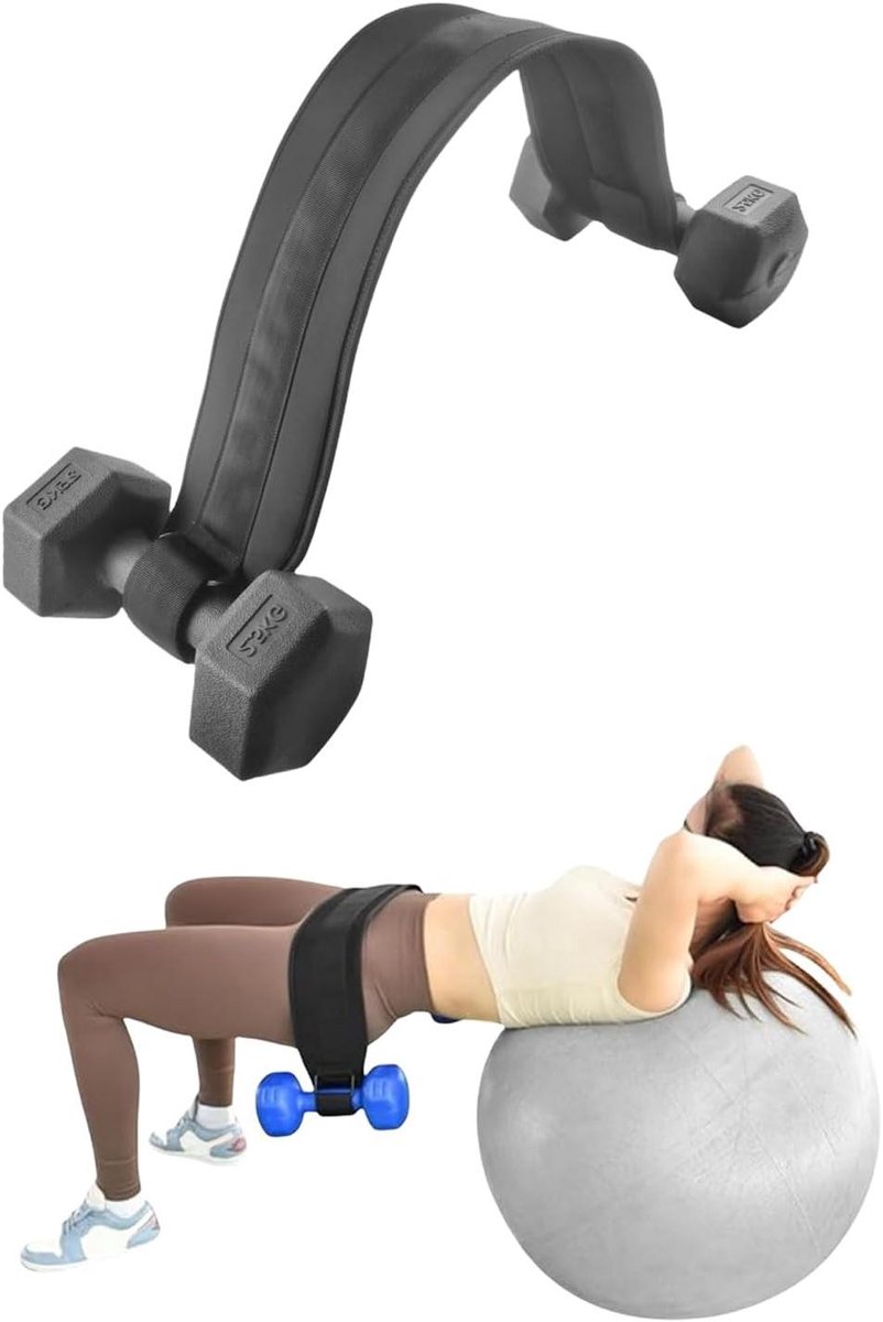 Hip Thrust Riem - Bil Training Riem - Krachttraining Thuissport - Ergonomisch Vrouwenmodel - 24 x 18 x 22 cm