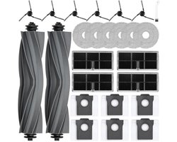 PromoHome 25-delige accessoireset voor Mova E40 Ultra robotstofzuiger - 2 hoofdborstels, 6 wisdoeken, 6 stofzakken, 6 zijborstels, 4 HEPA-filters, 1 reinigingsborstel, 1 schroevendraaier