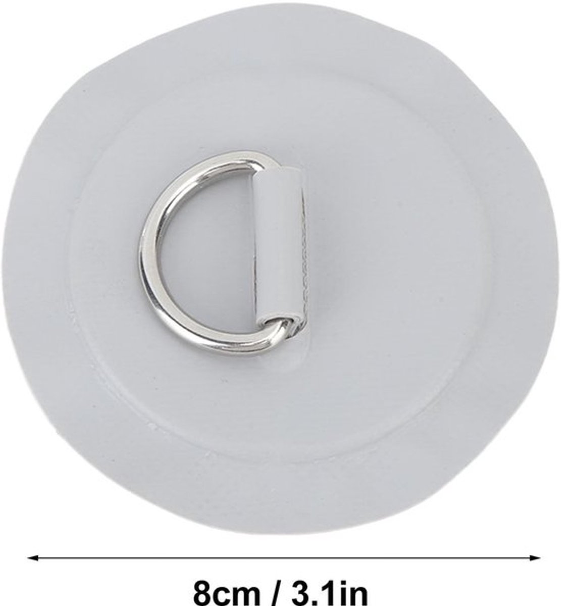 Dailygoods - D-ring Patch - Universele Lijminstallatie - Grijs