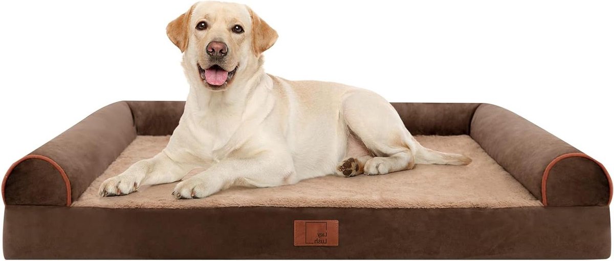 XL Hondenbed - Groot Hondenkussen - Rusten en Slapen - Afneembare Wasbare Hoes - 107x76 cm - Grijs