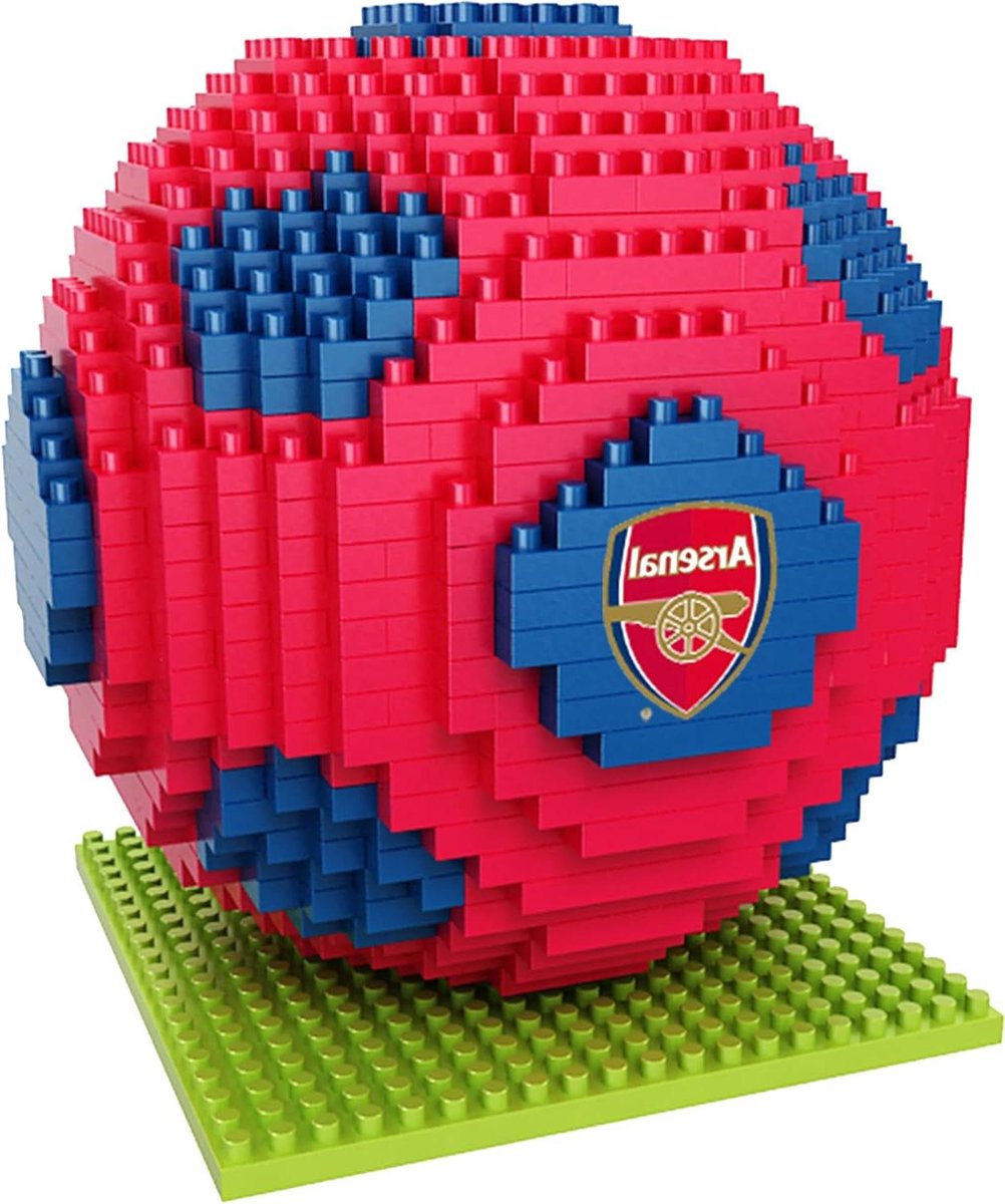 Voetbal Bouwset - Pixel Model - Hobby Bouwen - Team Logo Stickers - 687 Stuks - Rood