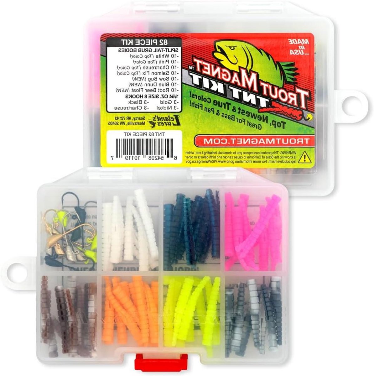 Kunstaas Set - Vis Lokaas - Forel Vissen - Horizontale Val - 96 Delen - Neon Kleuren