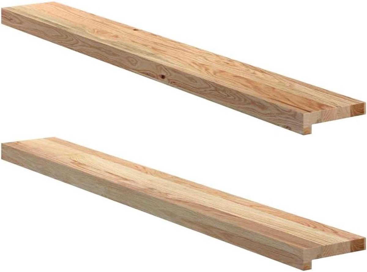 Houten vensterbanken - Vensterplaten - Interieur verfraaien - Massief eikenhout - 120x15x2 cm - Naturel
