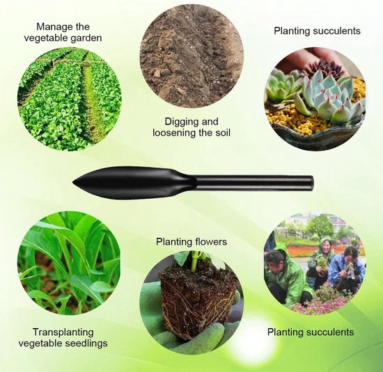 Tuinschep met antislip handgreep van zacht rubber - voor verplanten, hakken, verplaatsen, egaliseren, graven en planten (32 cm x 5 cm) — afbeelding 5
