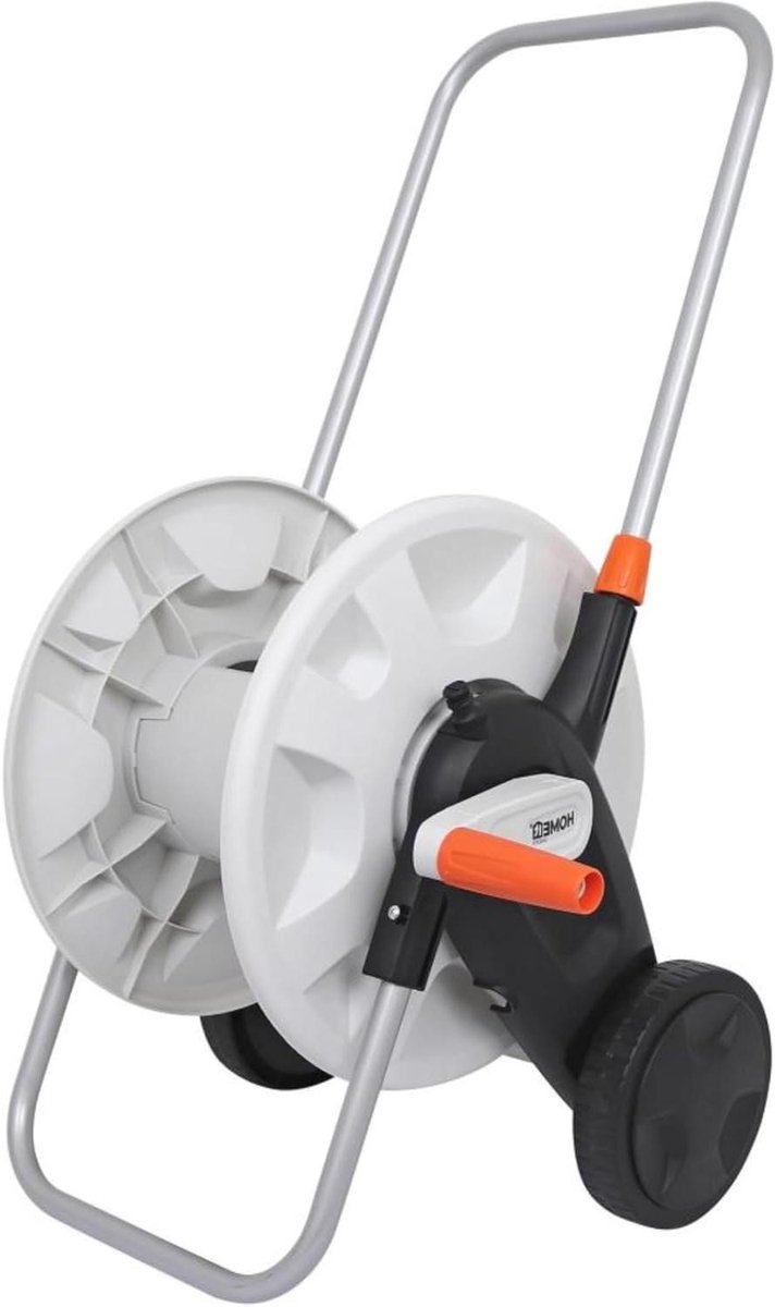 Slangwagen - Slanghouder - Tuinslang Opbergen - Verknoopt - 50 m - Grijs