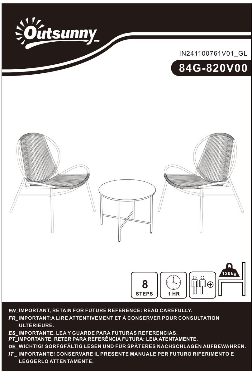 YYchan bistroset voor buiten - 4 personen - groen - 74 x 68 x 78 cm
