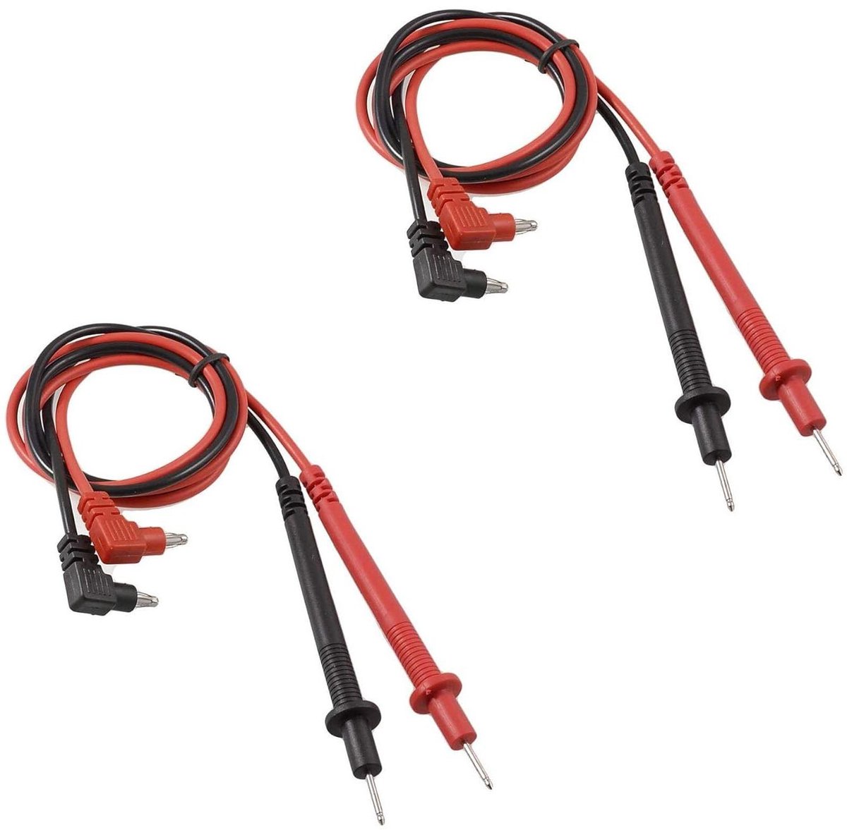 Testkabels Multimeter - Meetkabels Probes - Elektronica Testen - Geïsoleerde Handgrepen - 90 cm Lengte - Zwart Rood