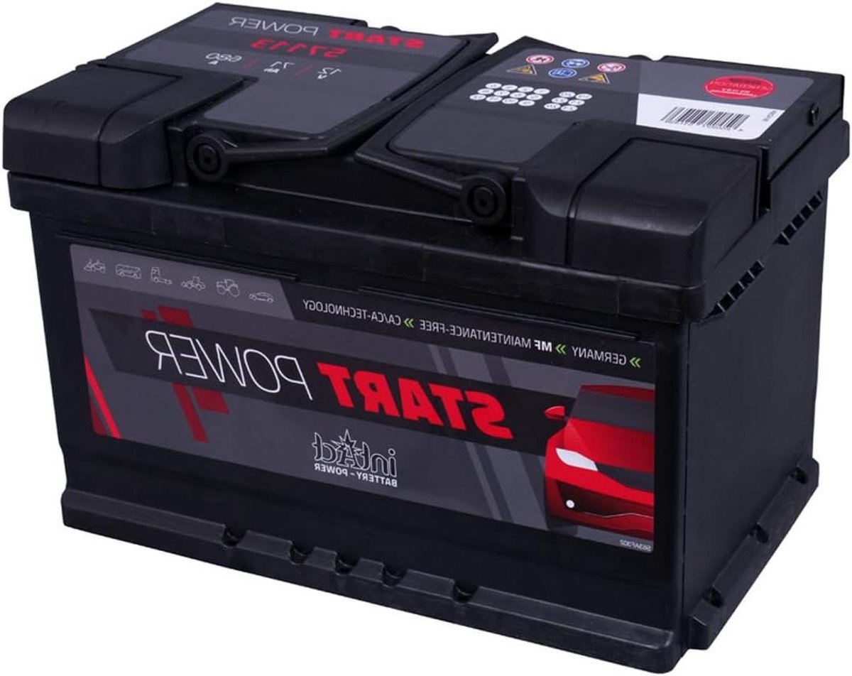 Startaccu 71 Ah - Auto accu - Auto starten - Nieuwe accu opladen - 278 cm - Zwart