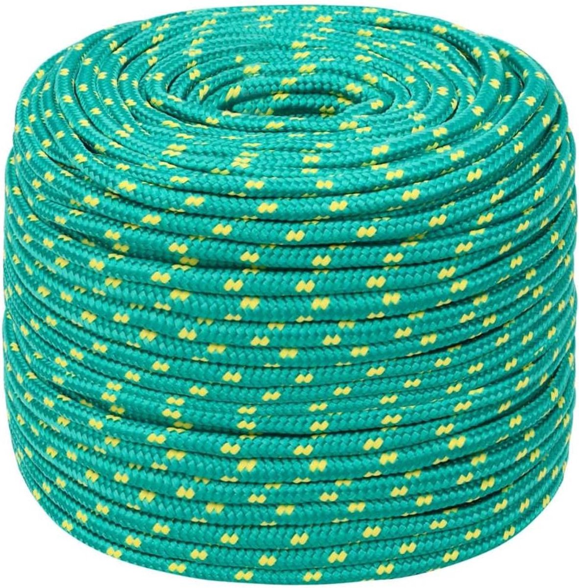 Boottouw Polypropeen - Meertouw Scheepstouw - Varen en Zeilen - Sterk Weerbestendig - 100 m x 8 mm - Groen