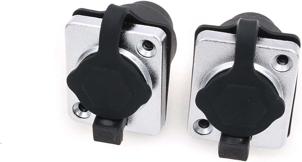 RJ45 Connector - Ethernet Koppeling - Netwerk Aansluiten - IP65 Waterdicht - 2 Stuks - Zwart