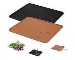 Tampermat - Tampingmat - Siliconen Espresso Barista Mat - Antislip Tamper Mat - Waterdicht en Hittebestendig - Beschermt Werkblad voor Koffieapparaat - Geschikt voor Koffiehoek - Set van 2 Stuks