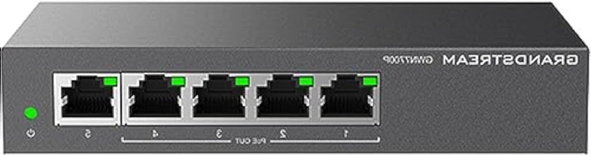 Netwerk Switch - Gigabit Switch - Netwerk Uitbreiden - PoE Ondersteuning - 5 Poorten - Zwart
