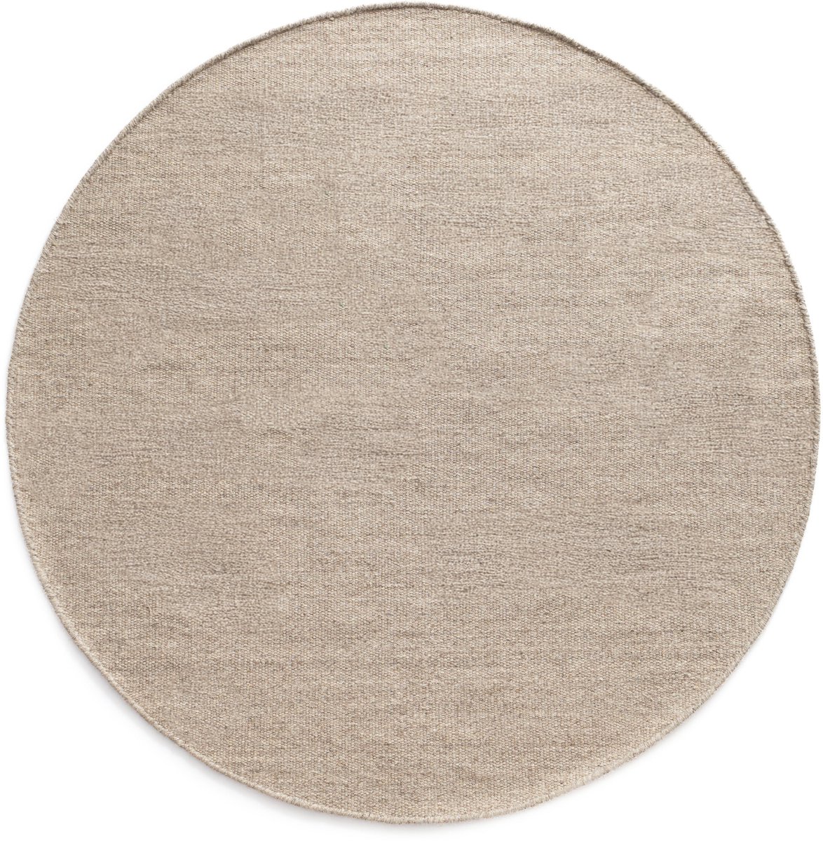 Rond wollen vloerkleed - Grund grijs 160