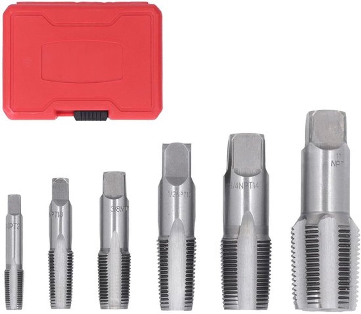 Allecto - NPT Boor Bit Set - 6-delige Boorset - Carbon Staal