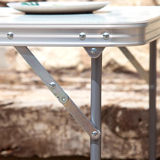 Lichtgewicht Opklapbare Tafel met Stalen Frame - Wit MDF - 80x60x70 cm — afbeelding 2