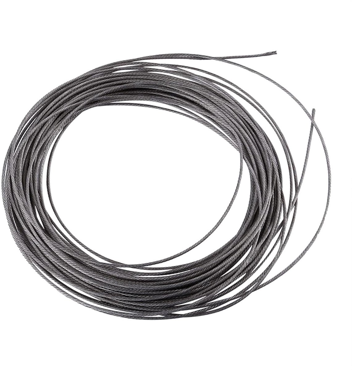 Roestvrij staal kabel - Draadkabel staal - Zware objecten tillen - 7x7 strengen constructie - 15 meter lengte - Zilverkleurig