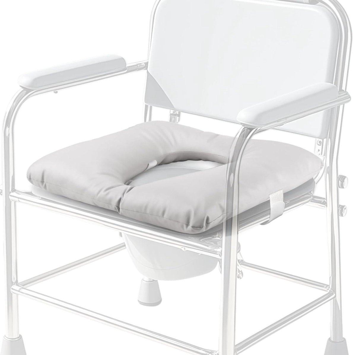 Toilet Zitkussen - Zitverhoging WC - Comfortabel Zitten - Extra Zacht - 45 x 40 cm - Grijs