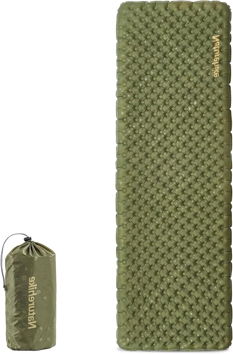 Zelfopblazende Slaapmat - Luchtbed Kamperen - Buiten slapen - Hoge R-waarde 5.8 - 7 cm dik - Groen