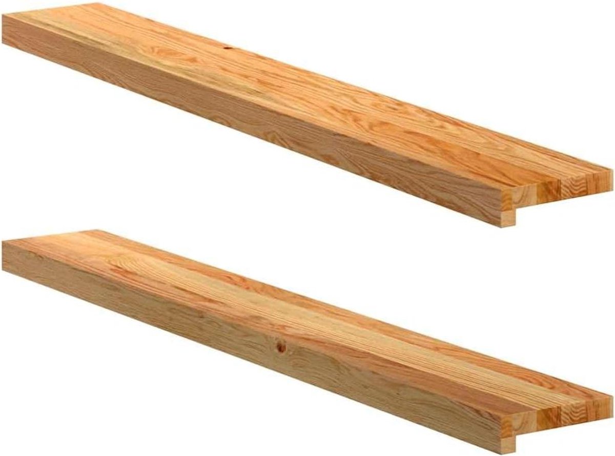 Houten vensterbanken - Vensterplaten - Interieur afwerking - Massief eikenhout - 110x15x2 cm - Lichtbruin