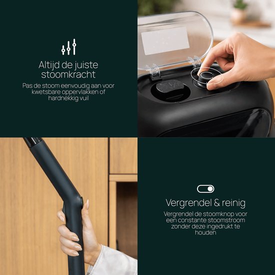 Skrub Stoomreiniger PRO – Tapijtreiniger – Handstomer – 1500W – Stoomdweil & Vloerreiniger – Carpet Cleaner met 20 Accessoires – 45 Min Stomen