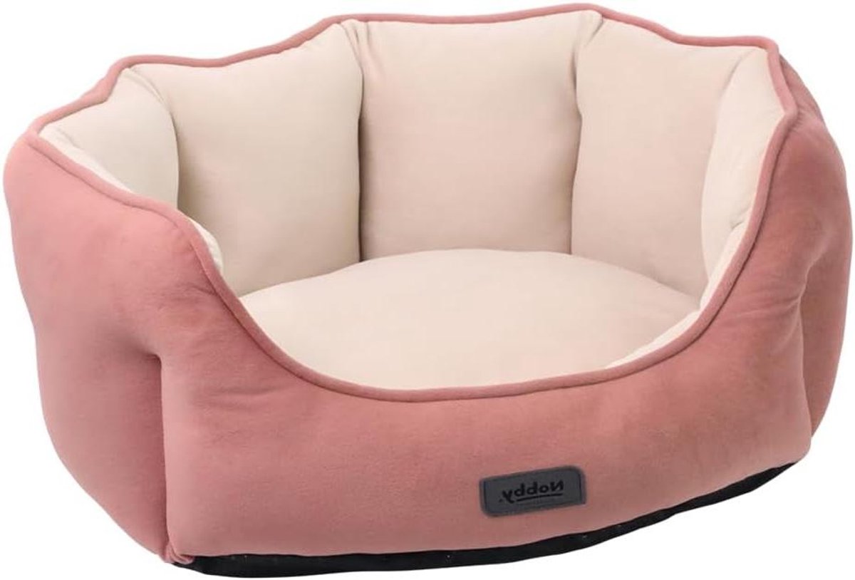 Hondenmand - Comfortbed Dier - Ontspannen Rusten - Afneembare Overtrek - 65 x 57 x 22 cm - Perzik
