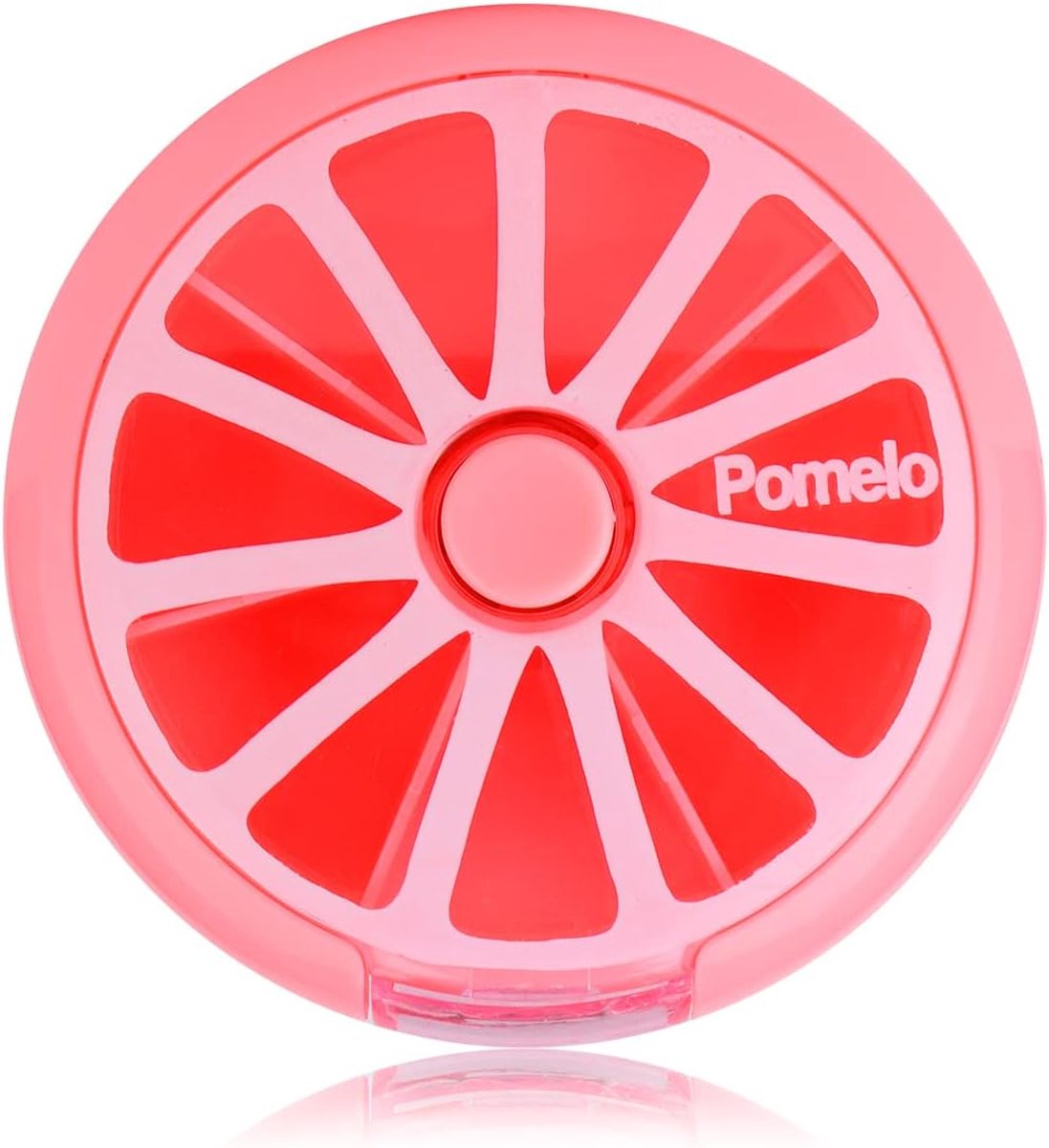 Pillendoos Rond Roterend - 7 Dagen Compact - Draagbaar voor Reizen (Roze)