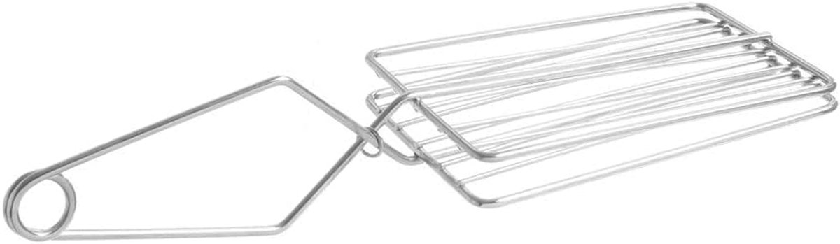 Tosti Klem - Sandwich Maker - Warme Snacks Maken - Vaatwasserbestendig - 100x340mm - Zilverkleurig